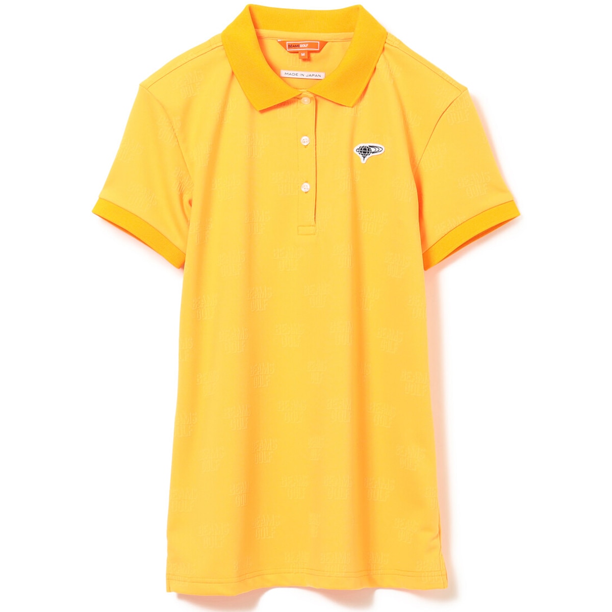 BEAMS GOLF ORANGE LABEL ジャカード ロゴ ポロシャツ レディス(長袖