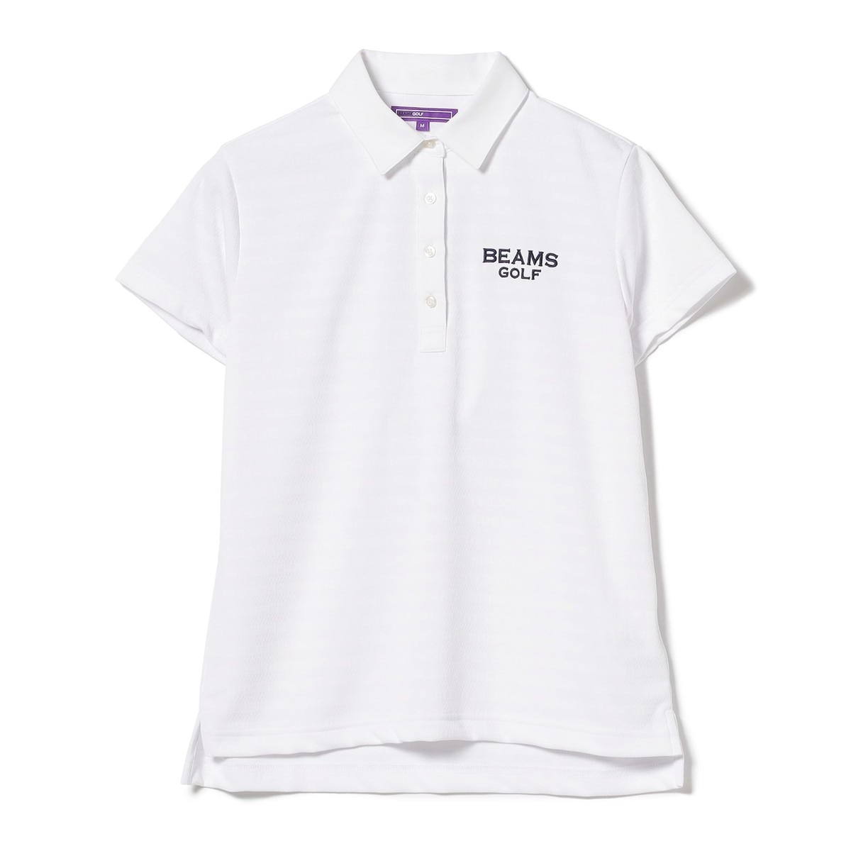 BEAMS GOLF PURPLE LABEL メッシュ ロゴ ジャカード ポロシャツ