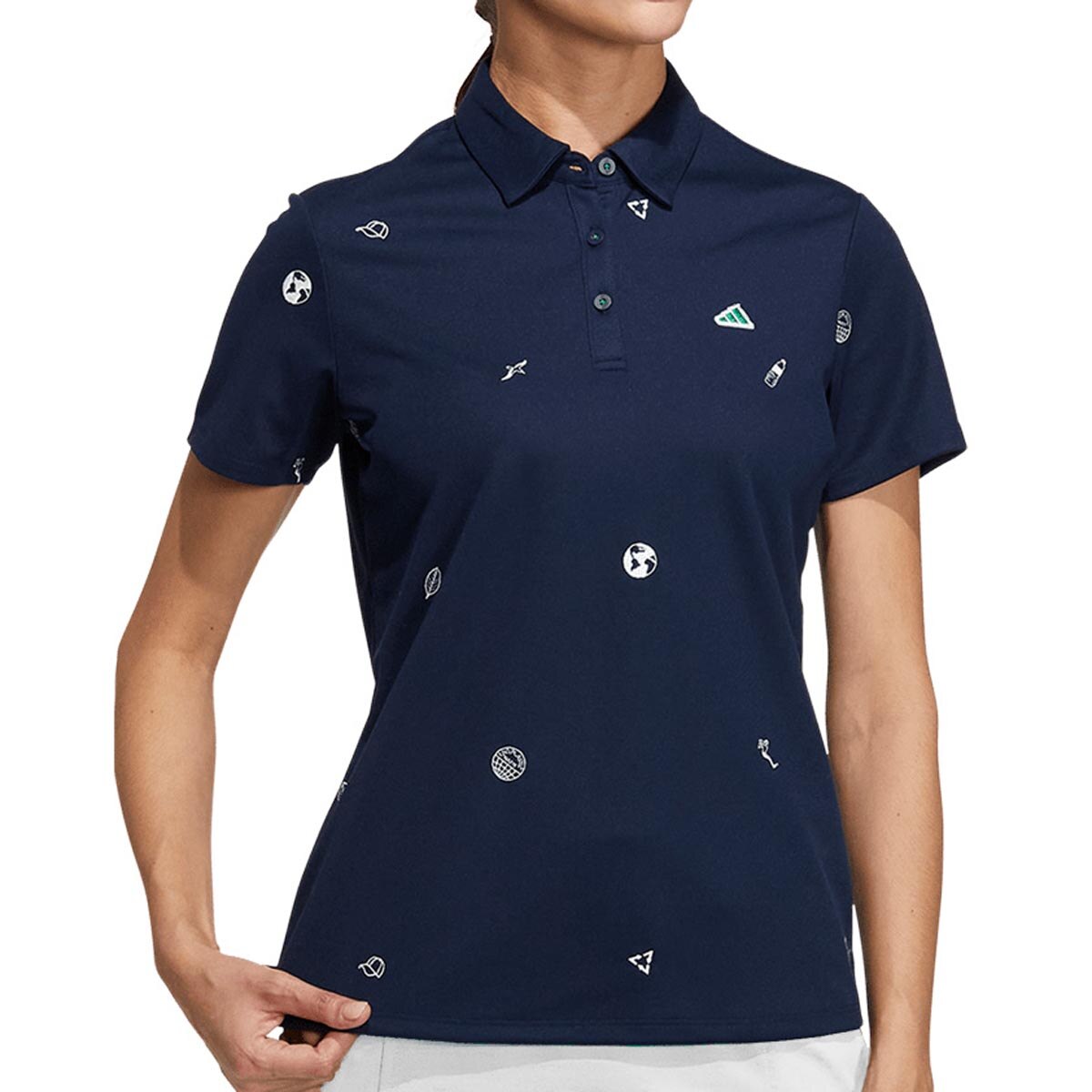 セール・アウトレット】PLAY GREEN モノグラム刺繍 ボタンダウン半袖