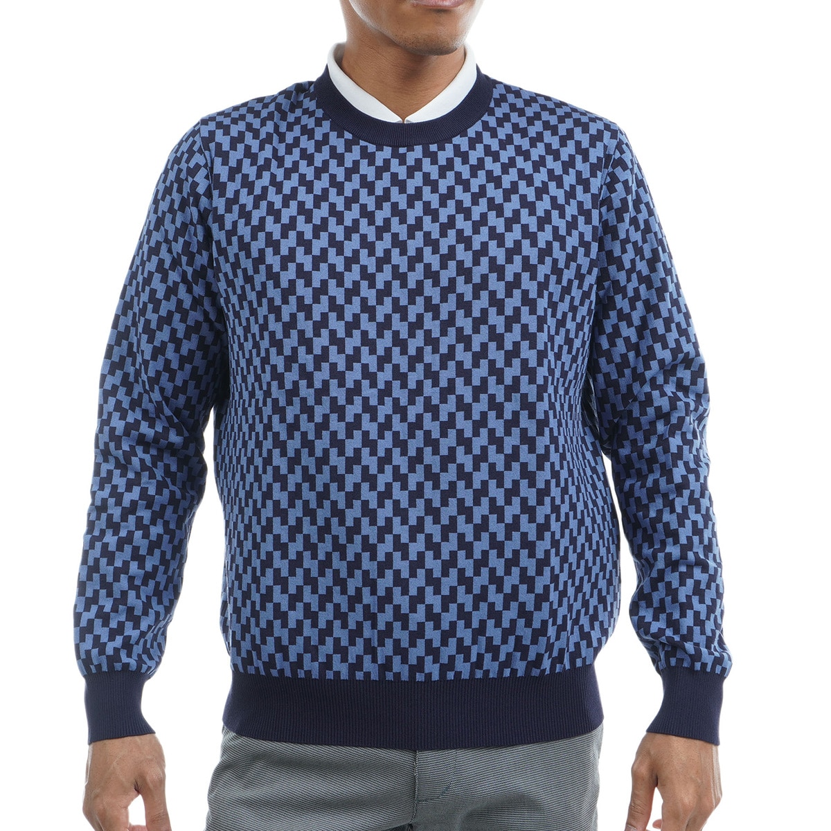 ヘリンボーン クルーネックセーター(中間着(セーター、トレーナー