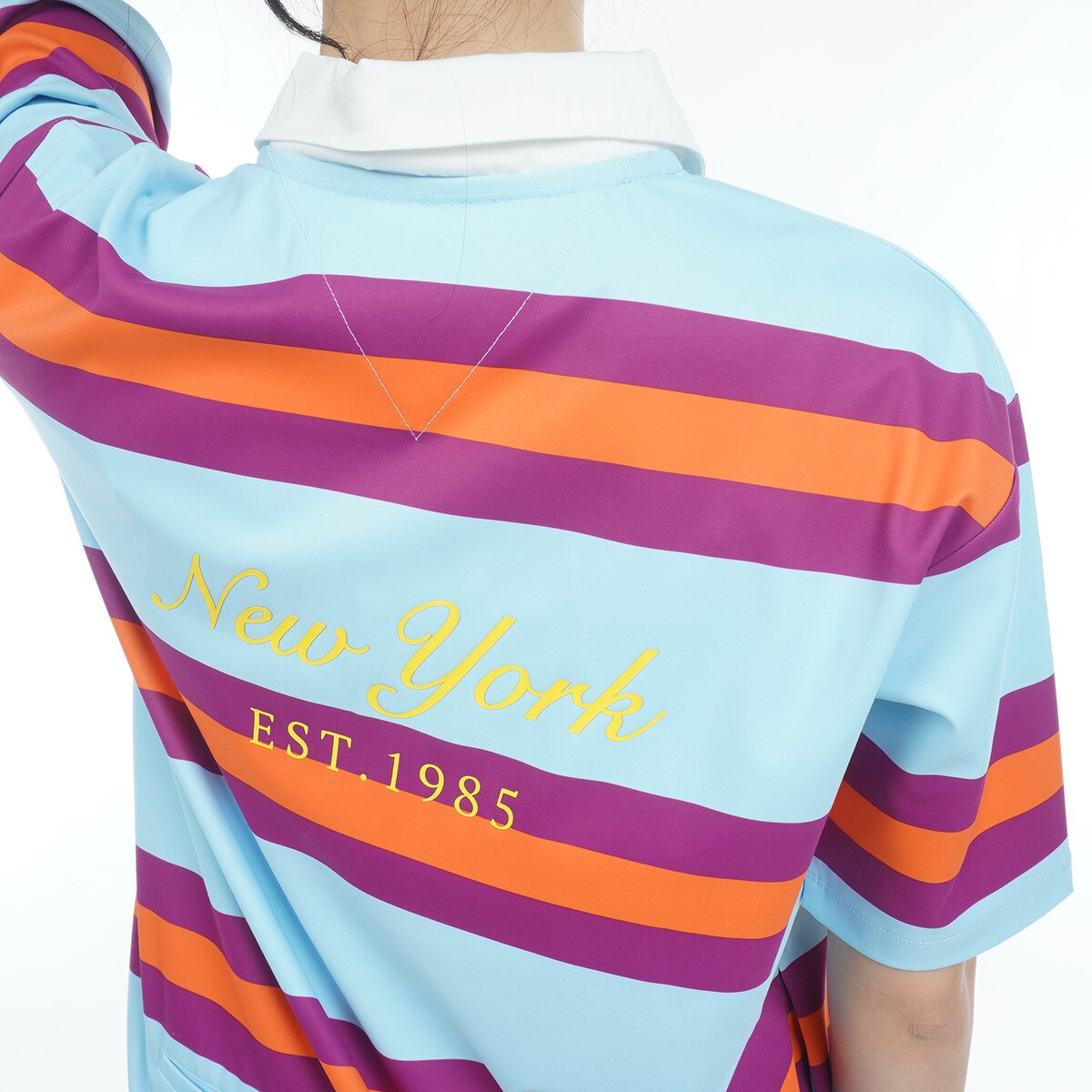 セール・アウトレット】ラガーストライプシャツ ストレッチワンピース