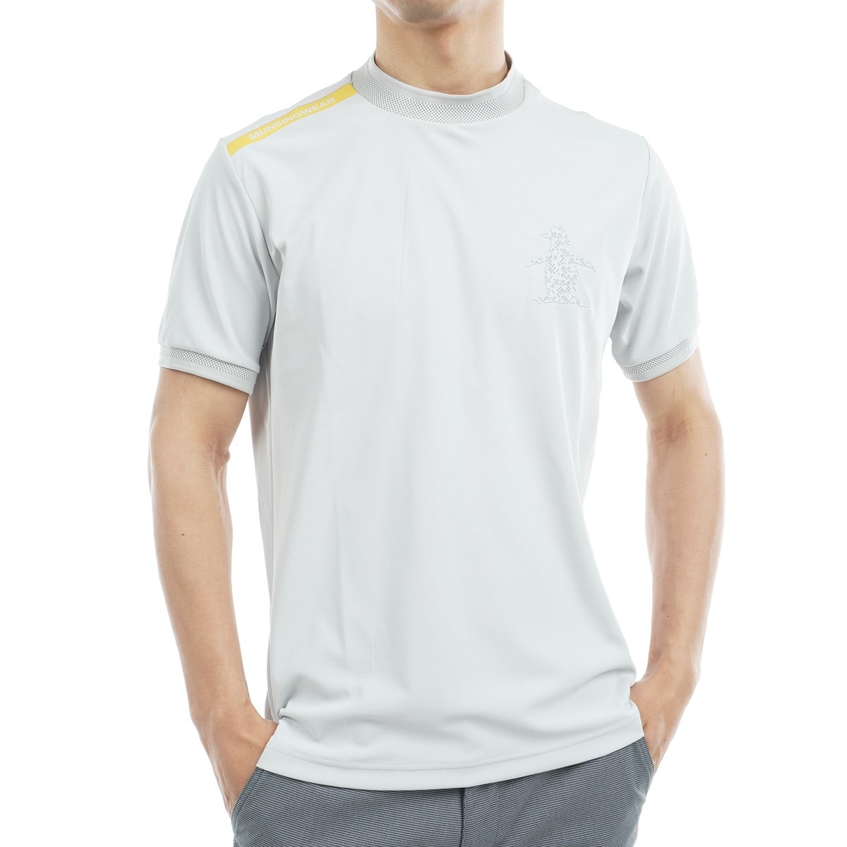 新品 マンシングウェア 半袖シャツ ワンポイントロゴ ブラック Lサイズ