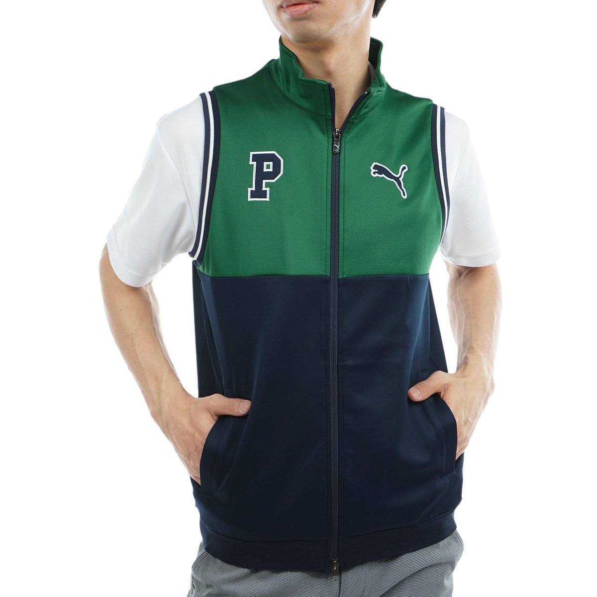 FILA GOLF ゴルフ メンズ リバーシブル フルジップベスト Mサイズ