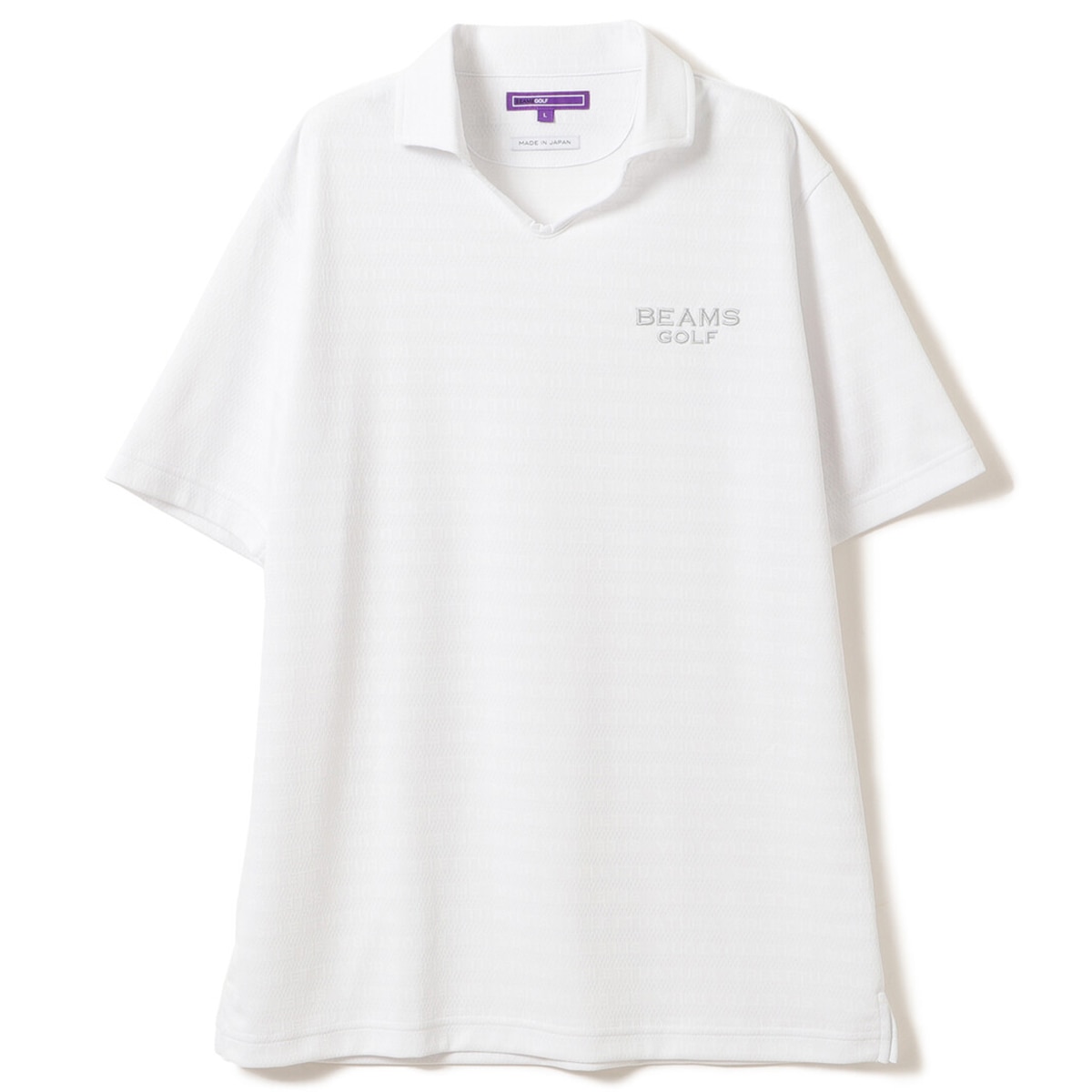 BEAMS GOLF PURPLE LABEL メッシュ ジャカード スキッパー ポロシャツ