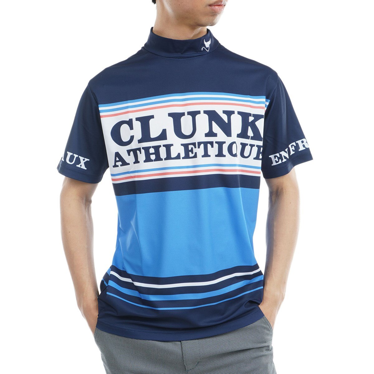 CLUNK クランク 半袖モックネック シャツ メンズゴルフウェア XL