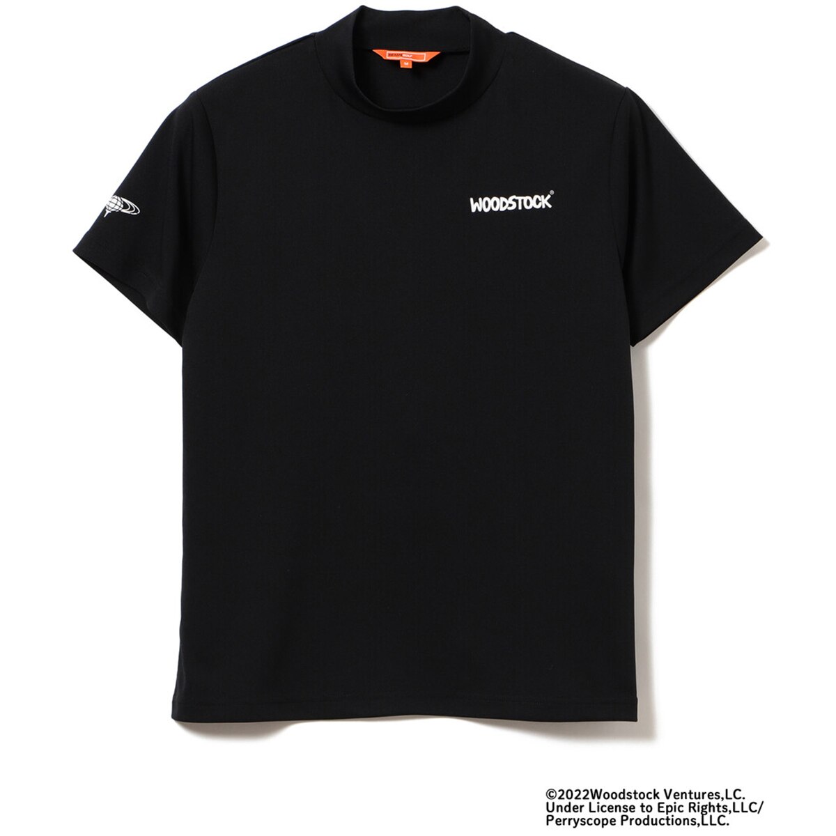 BEAMS GOLF ORANGE LABEL 別注 WOODSTOCK バックプリント モックネック