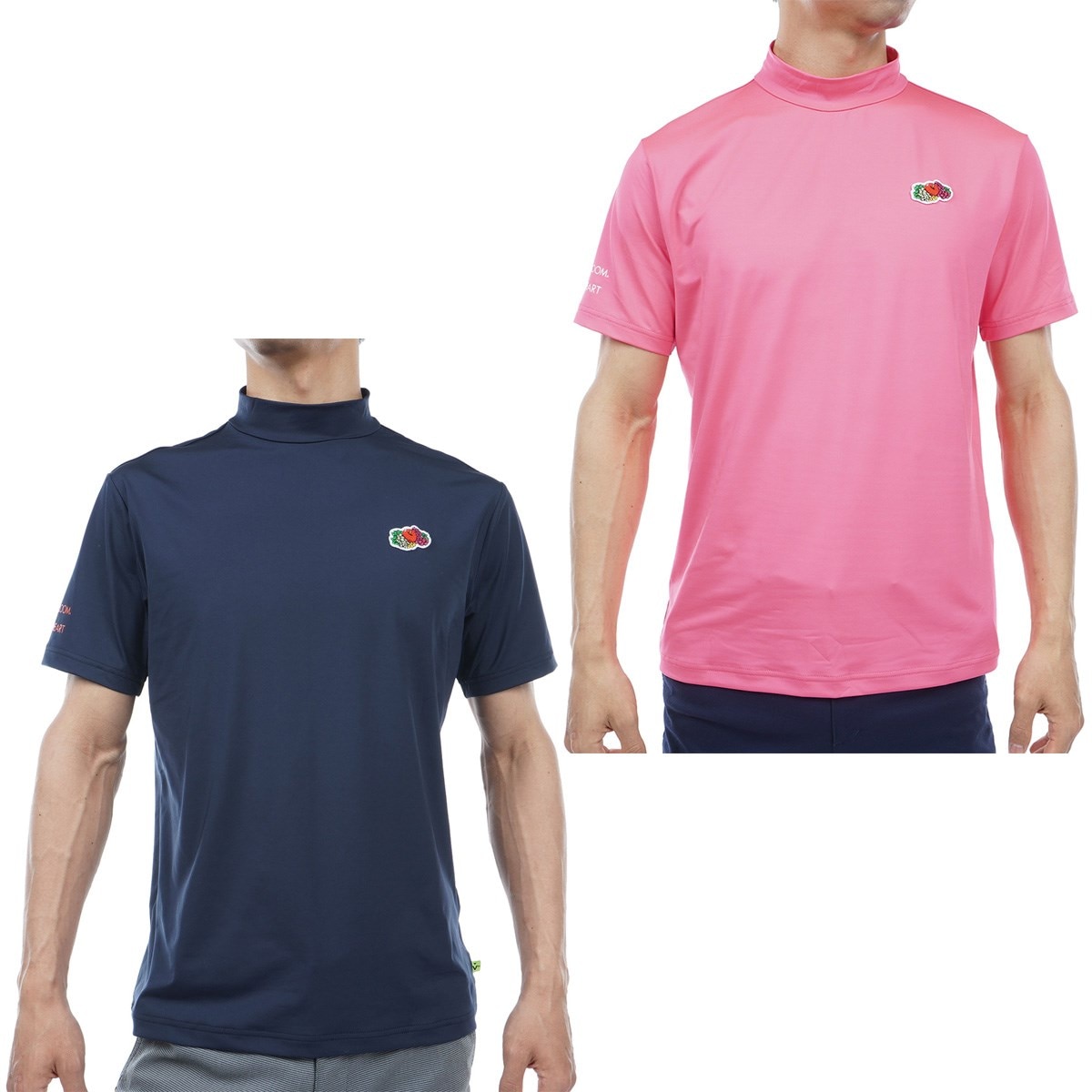 【セール・アウトレット】ストレッチ FRUIT OF THE LOOM コラボ 2PACKモックネック半袖シャツ(半袖シャツ・ポロシャツ