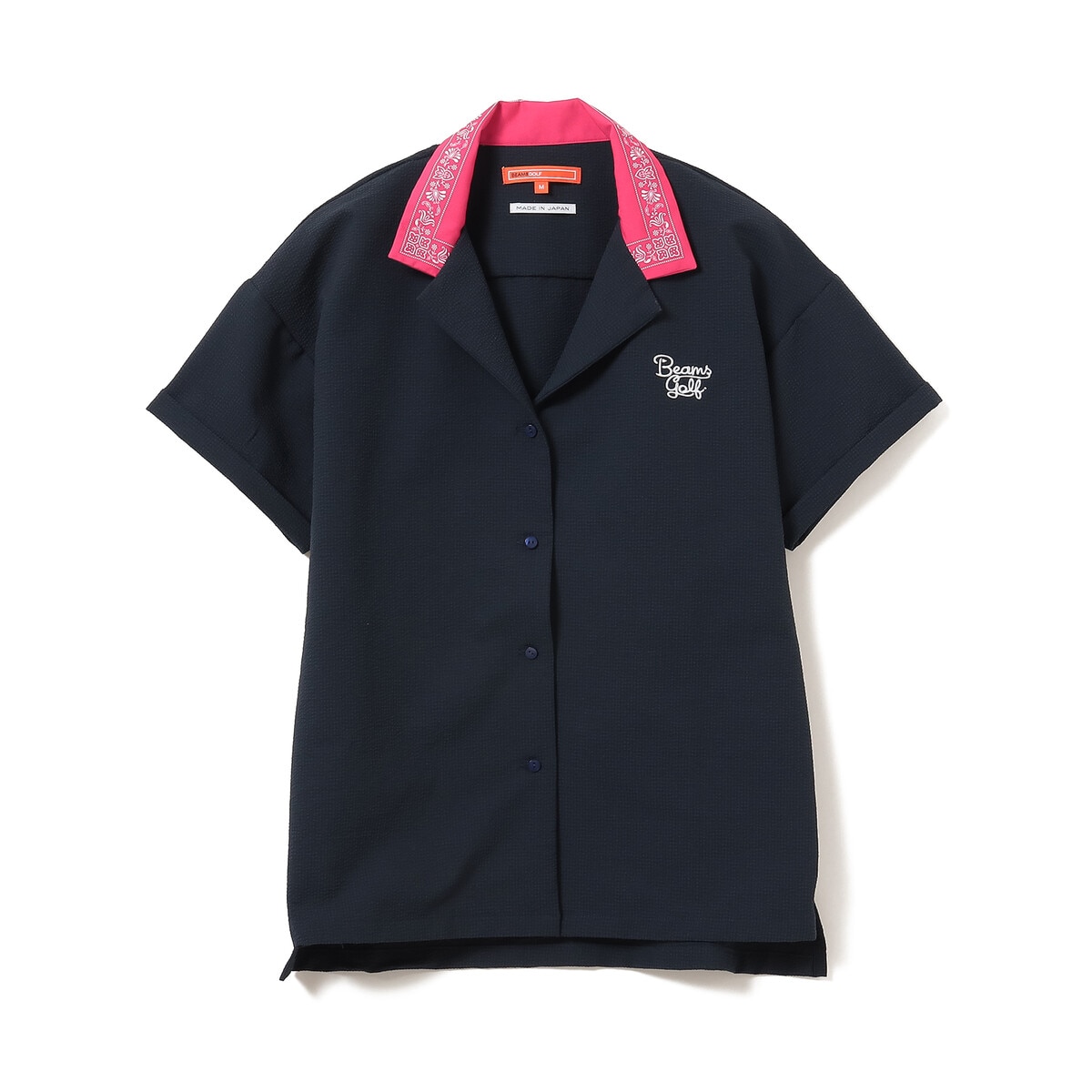 BEAMS GOLF ORANGE LABEL バンダナプリント オープンカラー シャツ レディス(シャツ)