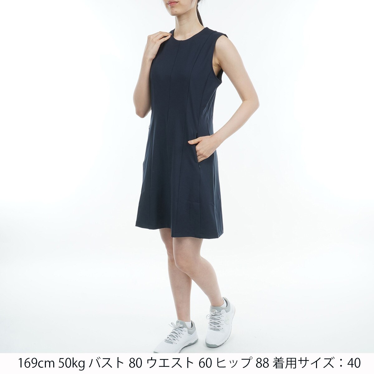 J.LINDEBERG(J.リンドバーグ) ジャスミン ワンピース ネイビー セール・アウトレット】インナーパンツ付き ジャスミンドレス