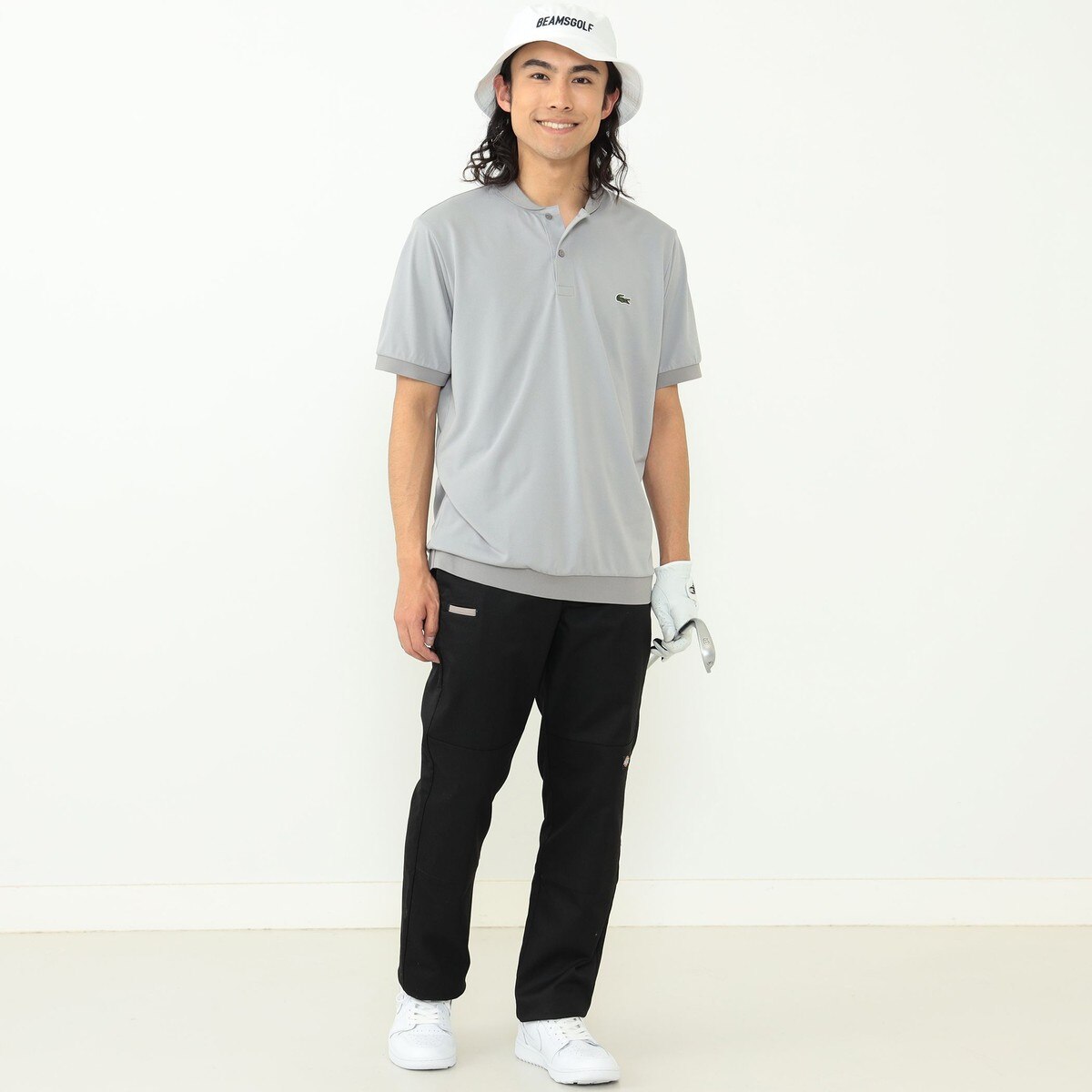 LACOSTE for BEAMS GOLF 別注 ショールカラー ポロシャツ(半袖シャツ