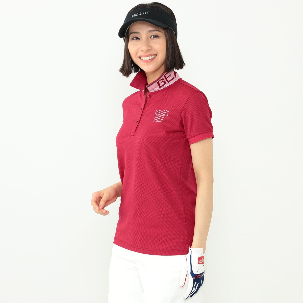【美品】 BEAMS GOLF レディース 半袖 襟後ろ可愛いポロシャツ M 83120002444_C_1.jpg