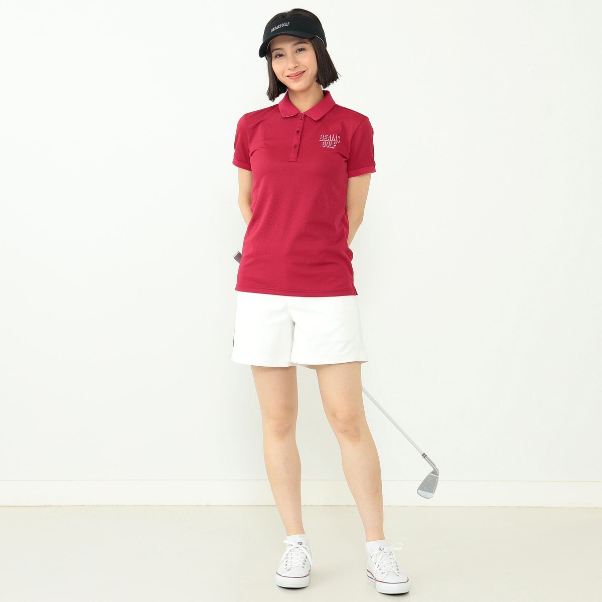 BEAMS GOLF ORANGE LABEL 襟裏 ロゴ ポロシャツ 2023SS レディス(半袖