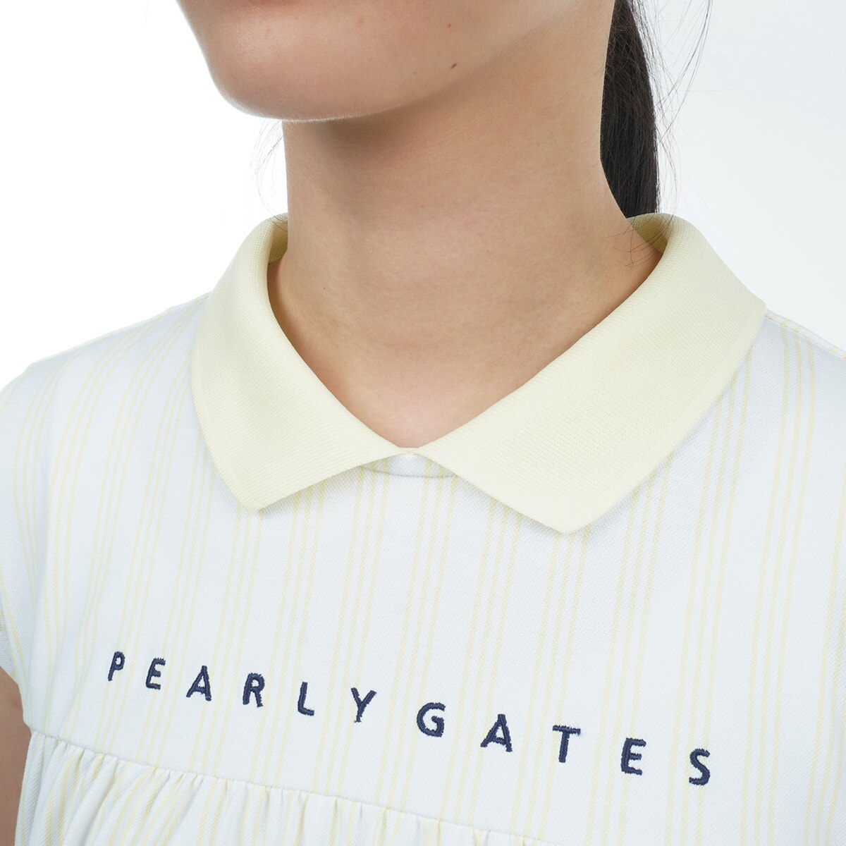 セール・アウトレット】ベア4口鹿の子 ストライプ柄シャツ レディス