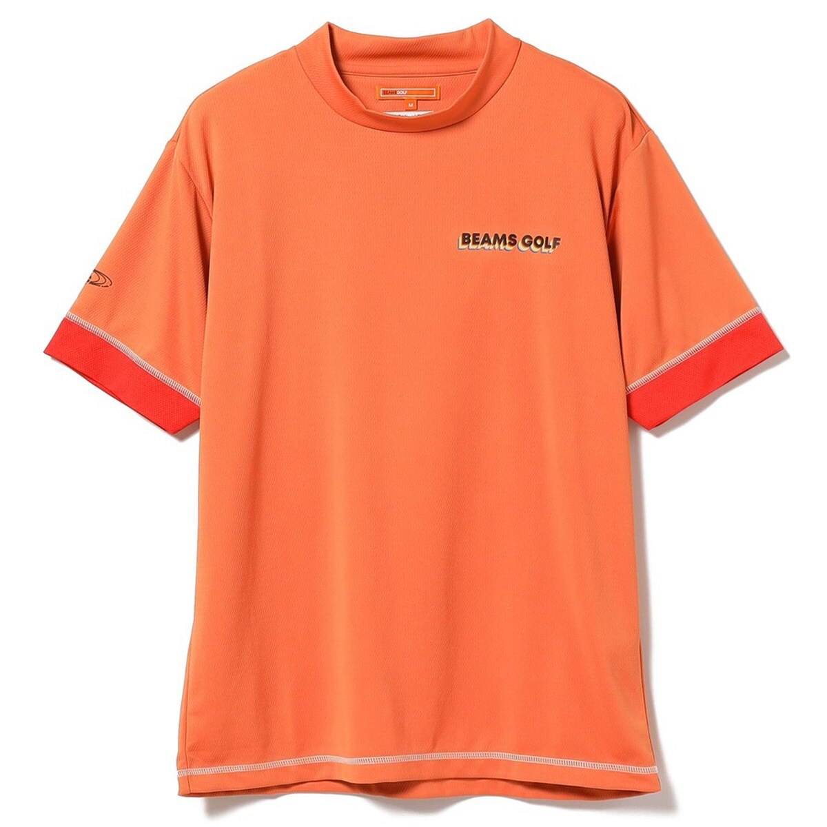 BEAMS GOLF ORANGE LABEL グラデーションロゴ ステッチ モックネック