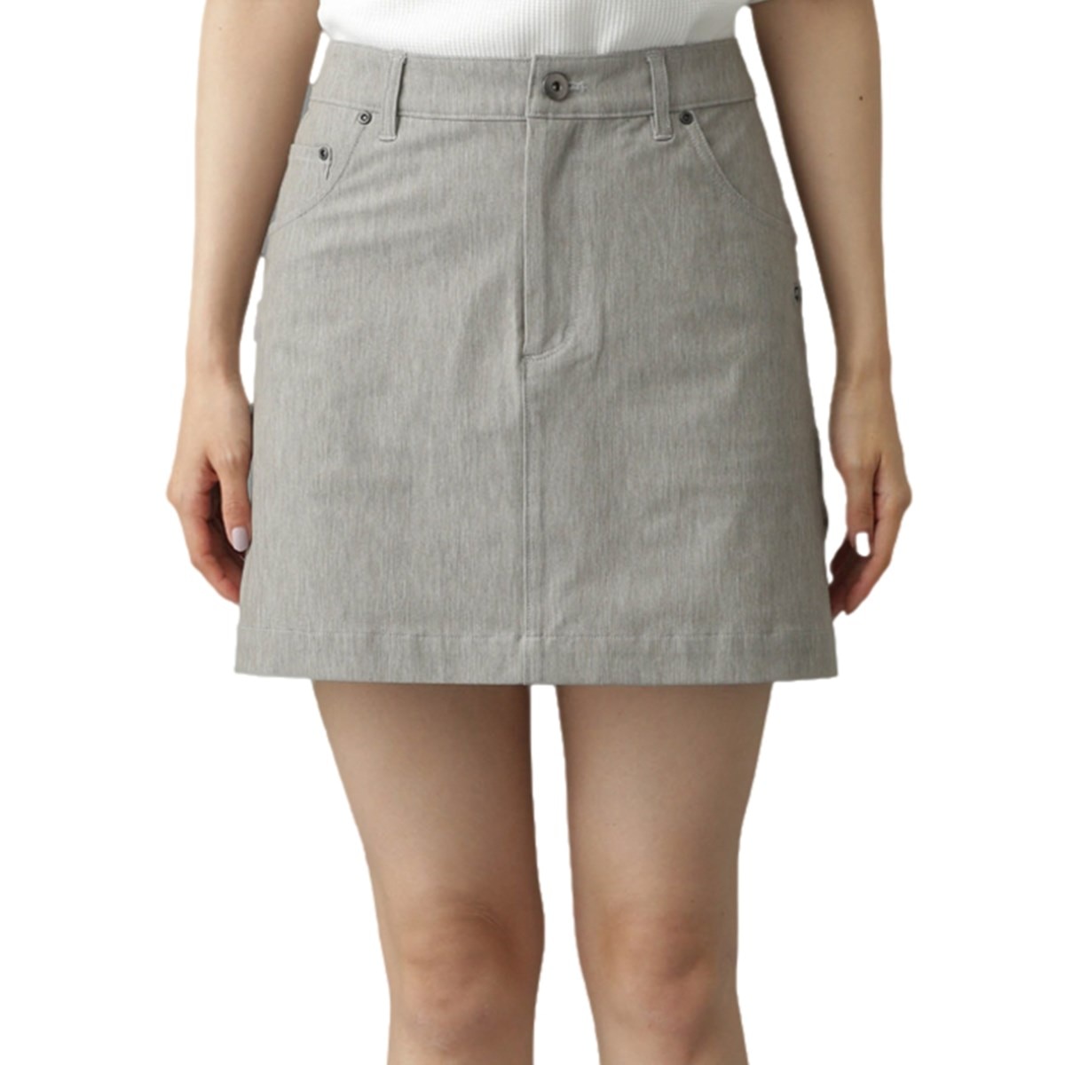 ストレッチ 5ポケット台形スカート