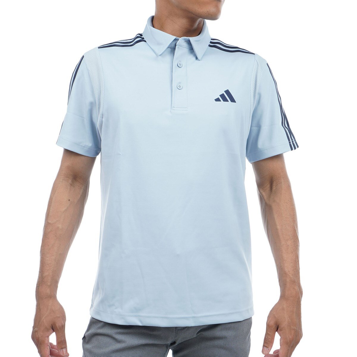 スリーストライプス ストレッチ半袖ポロシャツ(半袖シャツ・ポロシャツ)|Adidas(アディダス) MKR95の通販  GDOゴルフショップ(0000709573)