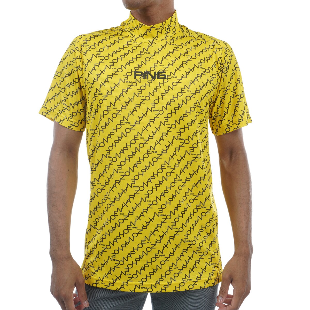 セール・アウトレット】クールコア Alphabet bias柄 ハイネック半袖