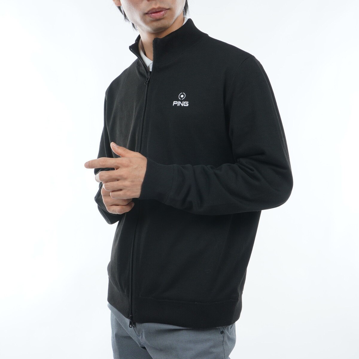 PING APPAREL｜ニット/ストレッチ布帛リバーシブルフルジップ