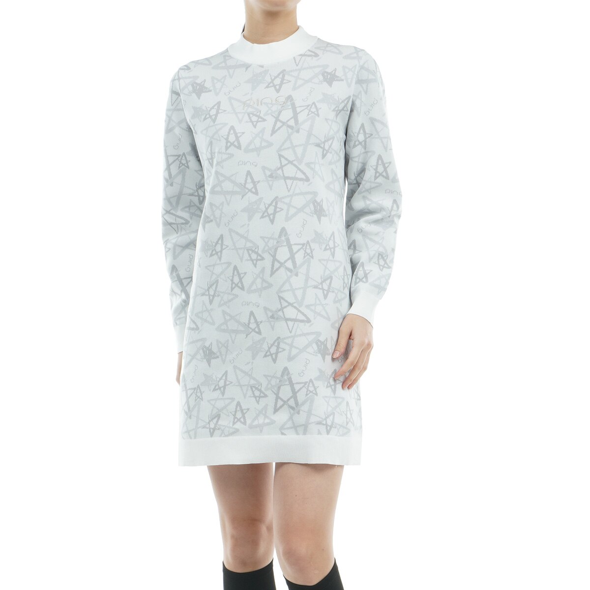 セール・アウトレット】ジャカードニットワンピース レディス