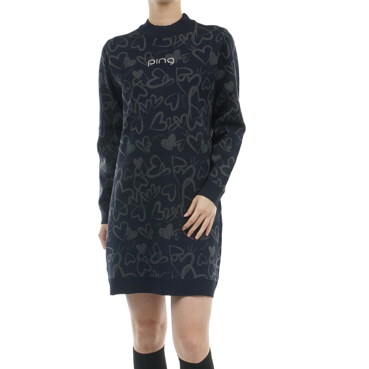 セール・アウトレット】ジャカードニットワンピース レディス