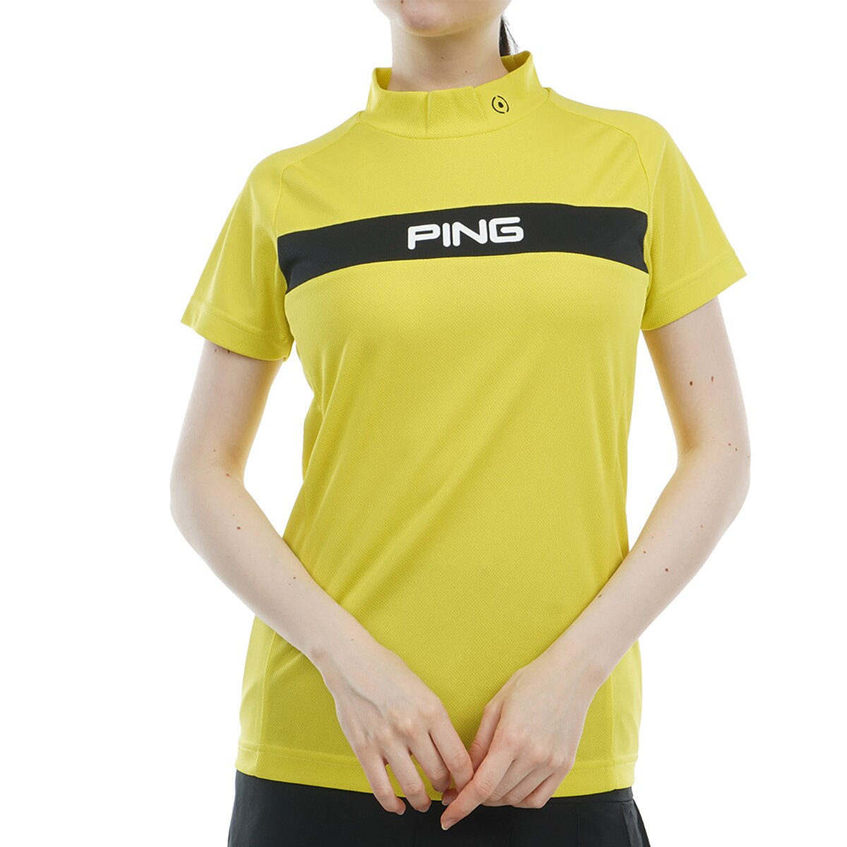 セール・アウトレット】ロゴ ハイネック半袖シャツ レディス(半袖