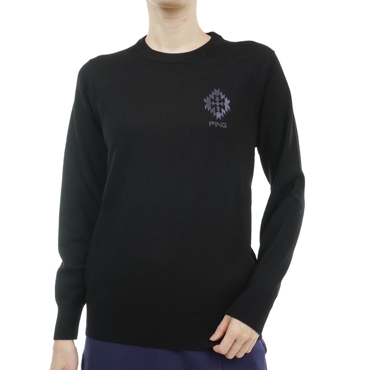 美品 CPG シーピージーゴルフ ウール混 ニット セーター ロゴ 柄 2 CPG GOLF シーピージー ゴルフ ウール混 ニット セーター ロゴ M