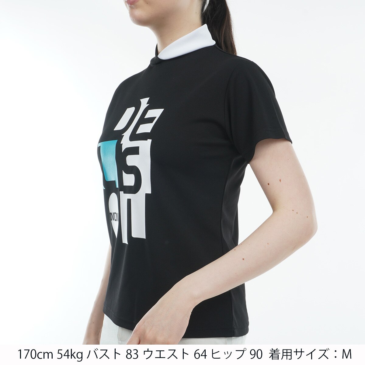 グラフィック半袖モックシャツ【レディス】 グラフィックモックネック半袖シャツ レディス(半袖シャツ