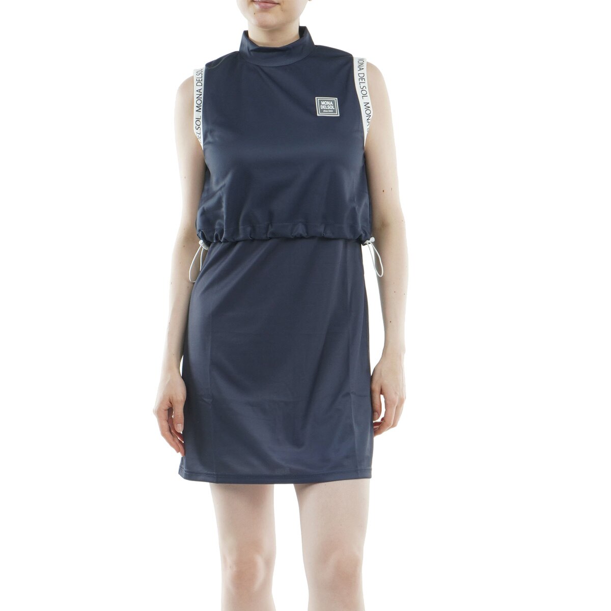 ノースリーブ切替ストレッチワンピース レディス(ワンピース