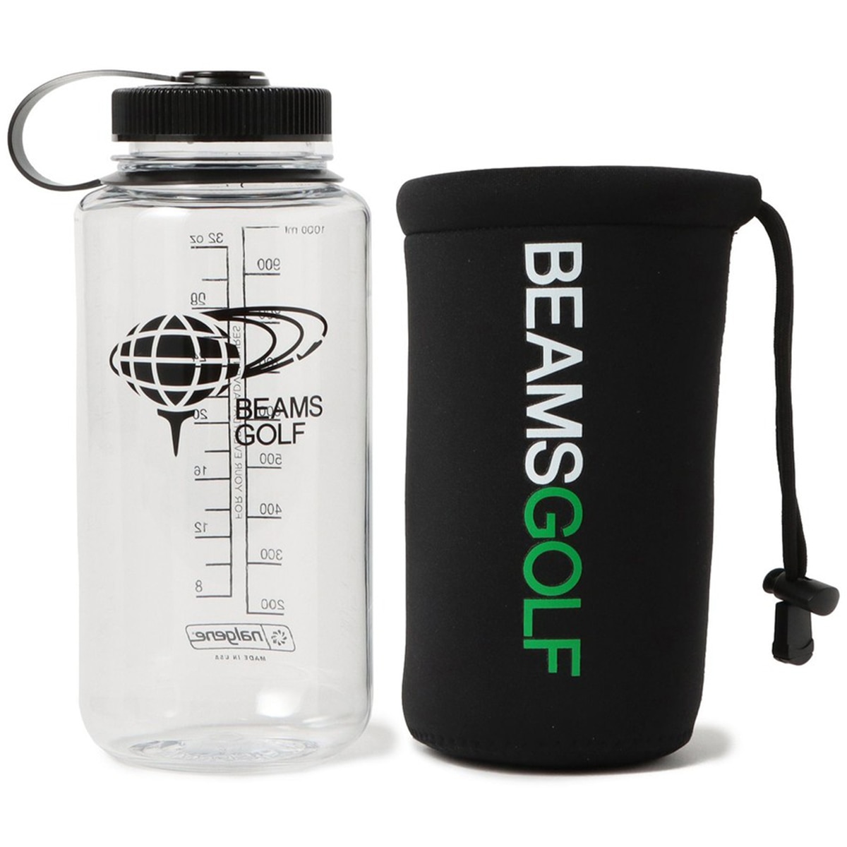 nalgene×BEAMS GOLF 別注 Tritan 広口1.0Lボトル+ボトルカバー(ボトルホルダー)