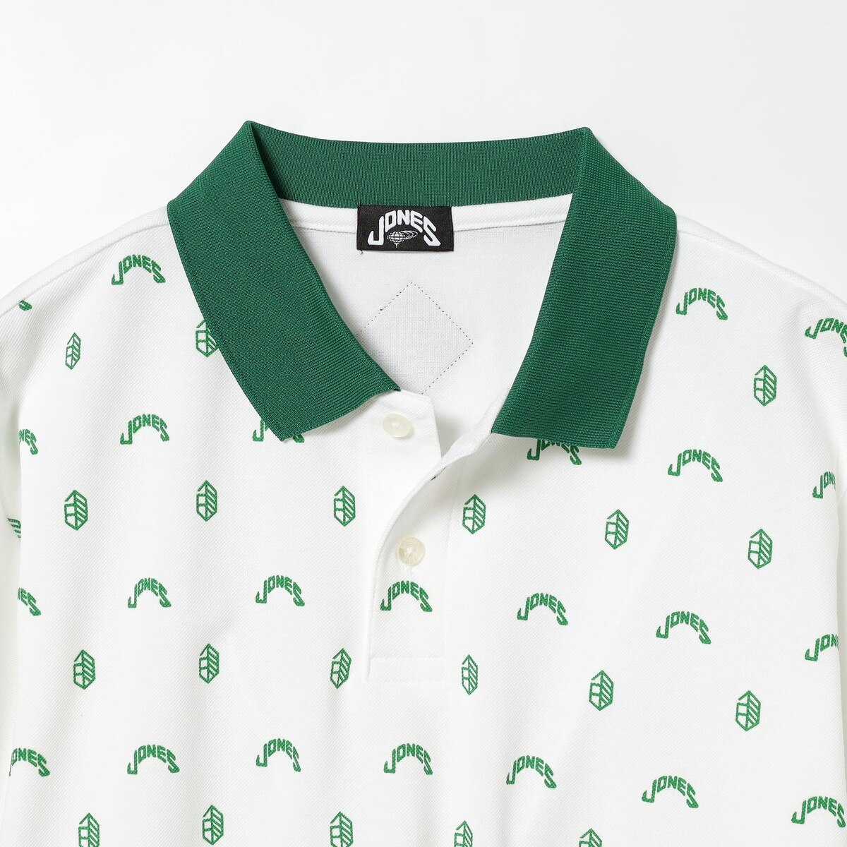 JONES × BEAMS GOLF 別注 フロント総柄 ポロシャツ(半袖シャツ