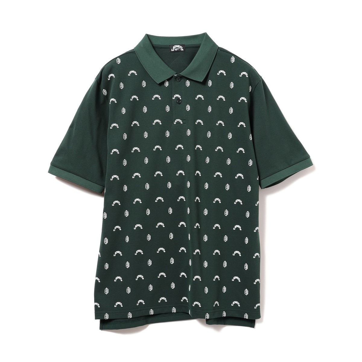 JONES × BEAMS GOLF 別注 フロント総柄 ポロシャツ(半袖シャツ