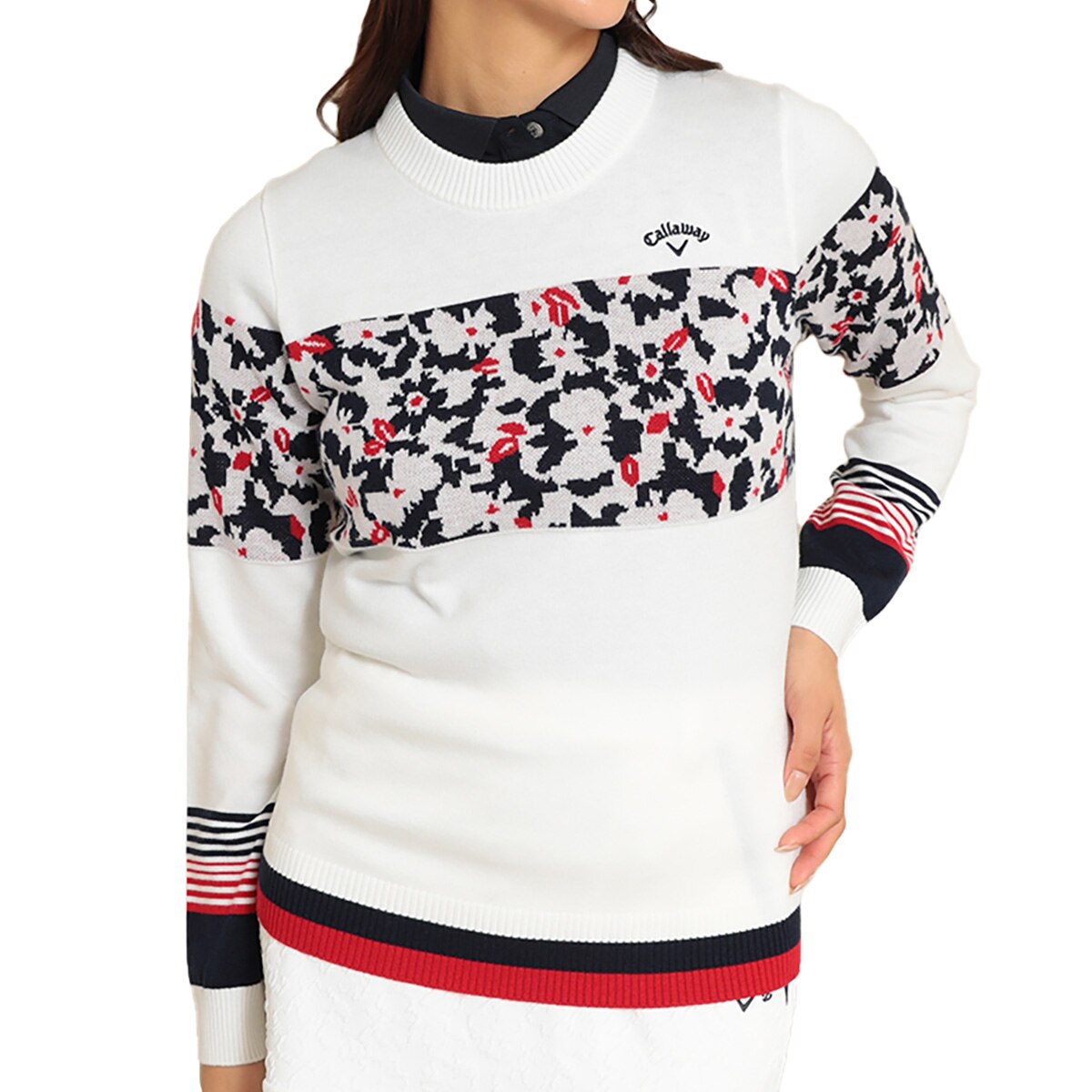 口コミ・評価｜フラワージャカードクルーネックセーター（中間着