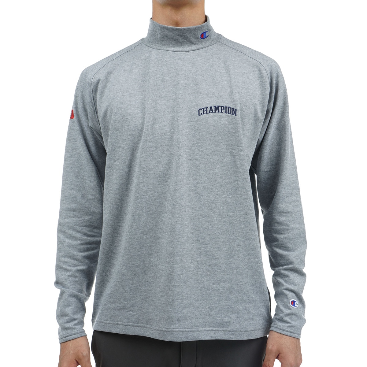 チャンピオンゴルフ 2022年モデル ハイネック 半袖Tシャツ  ネイビー Sあり生地の厚さ