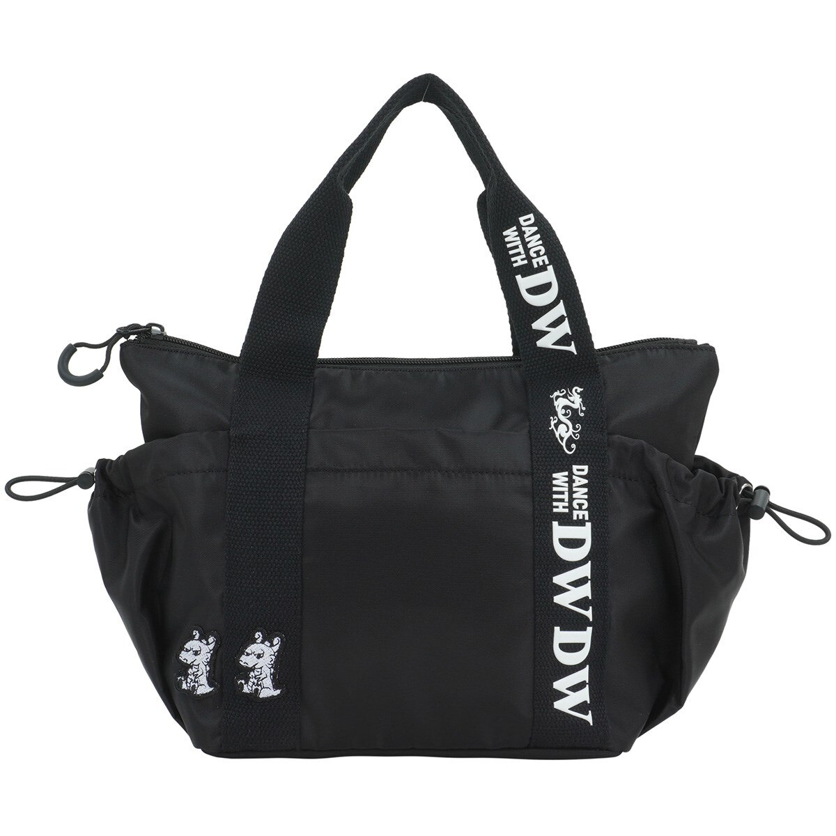 美品 ダンスウィズドラゴン 2way カートバッグ ゴルフバッグ 黒×ヒョウ