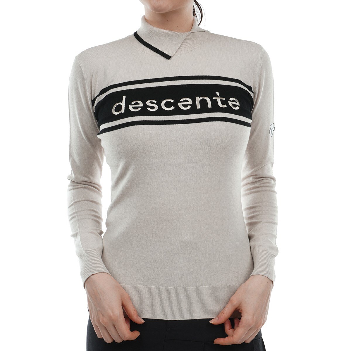 DESCENTE GOLF デサントゴルフ ハイネック長袖Tシャツ ブラック S