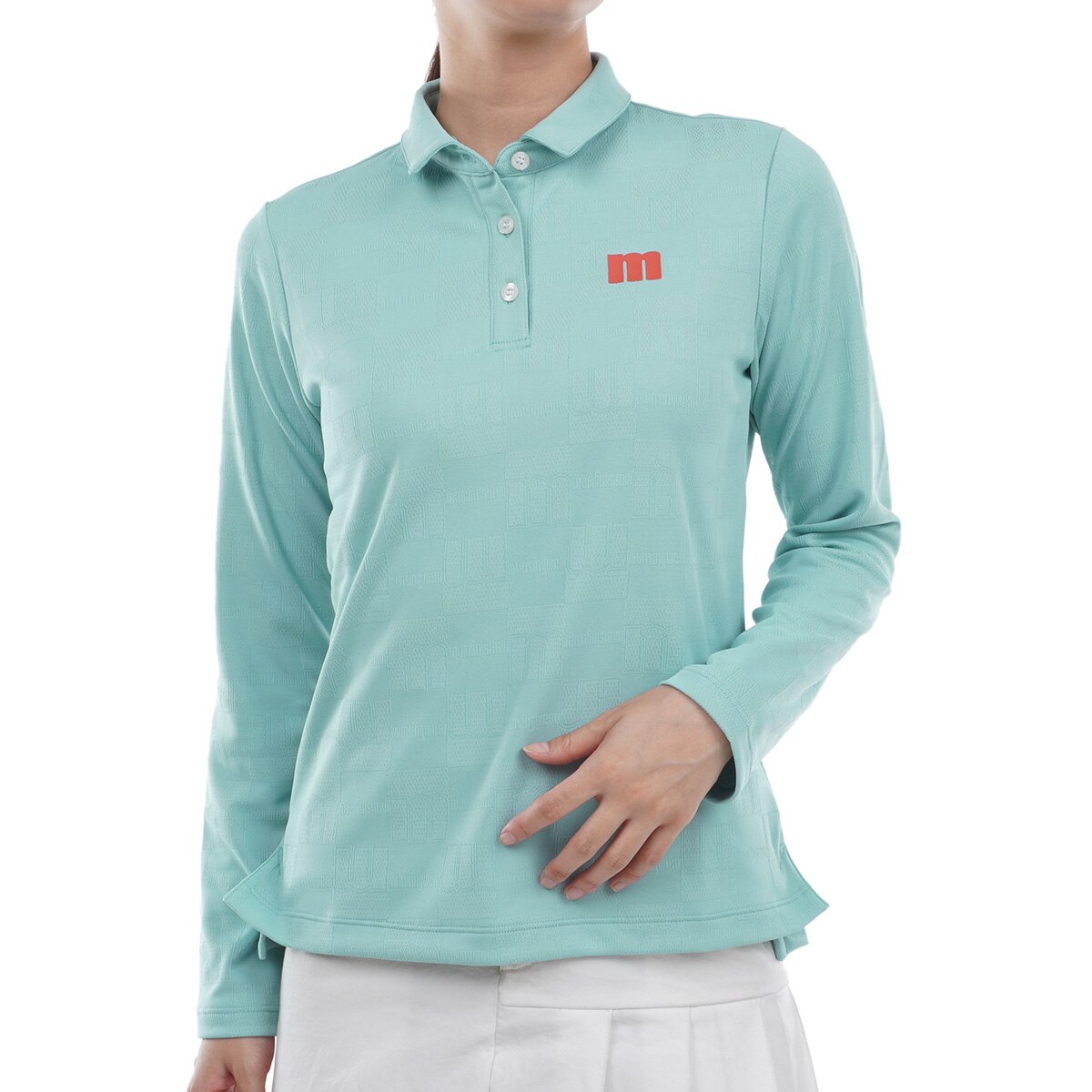 FILA GOLF ポロシャツ ボタンダウン 伸縮素材 ブルー系 size M