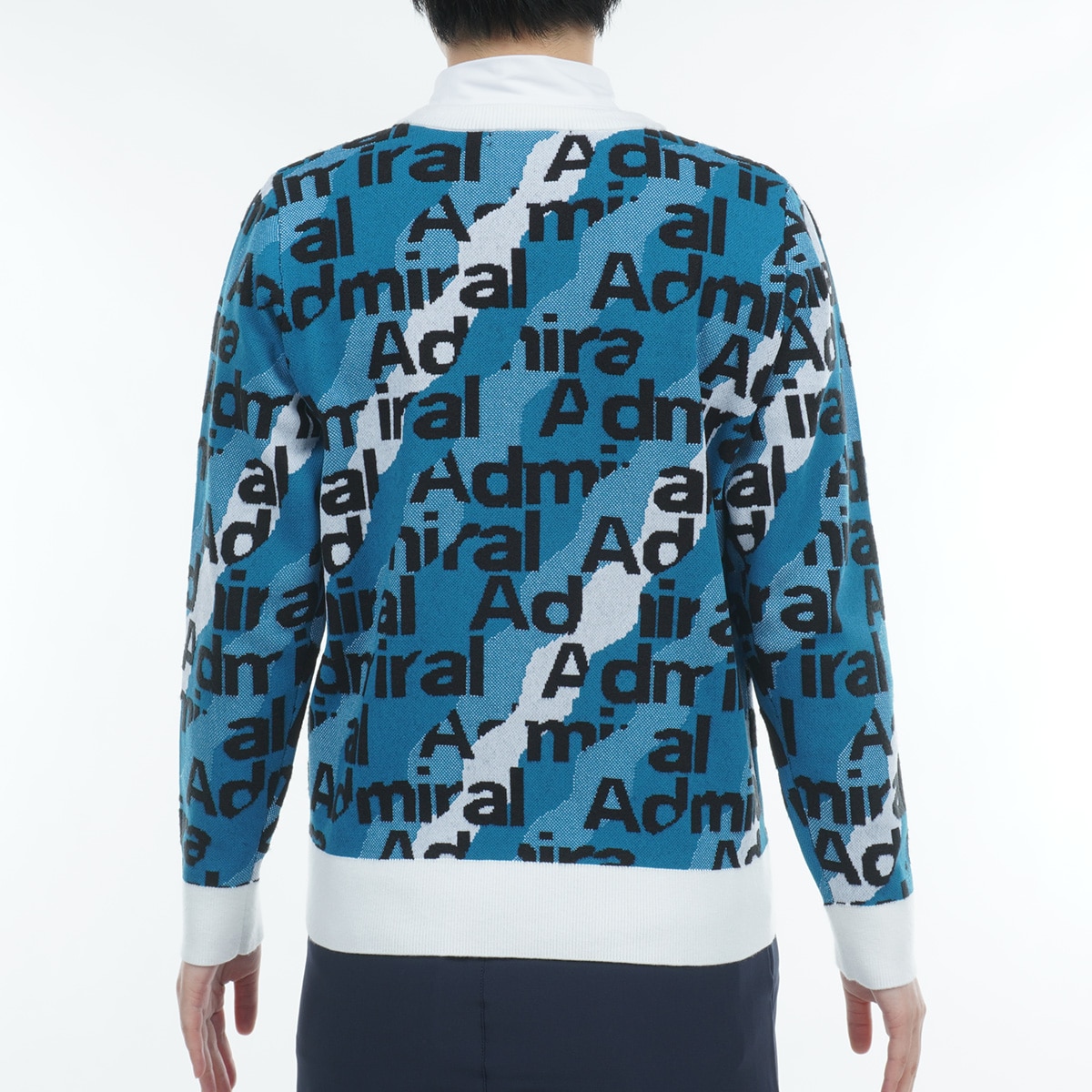 セール・アウトレット】オーロラロゴジャカード クルーセーター