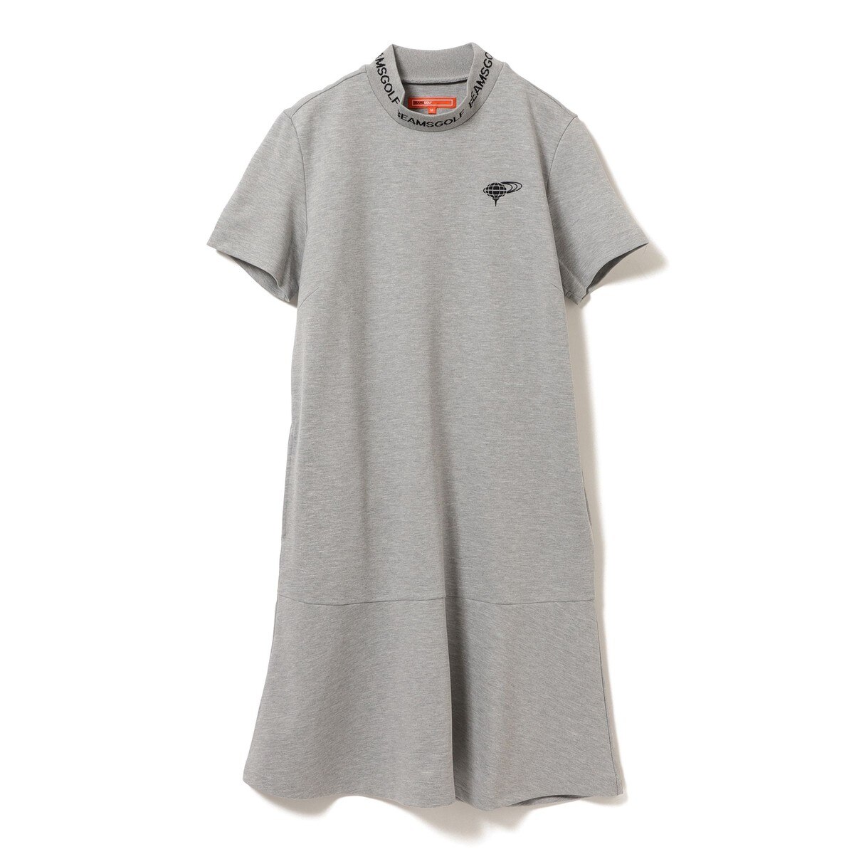 BEAMS GOLF ORANGE LABEL 襟ロゴ モックネックシャツ ワンピース