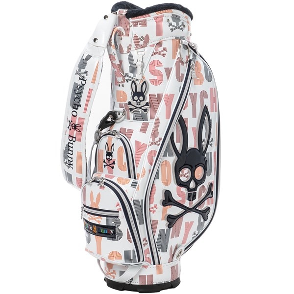 サイコバニー キャディバッグ ネイビー＆ネオン ピンク Psycho Bunny 