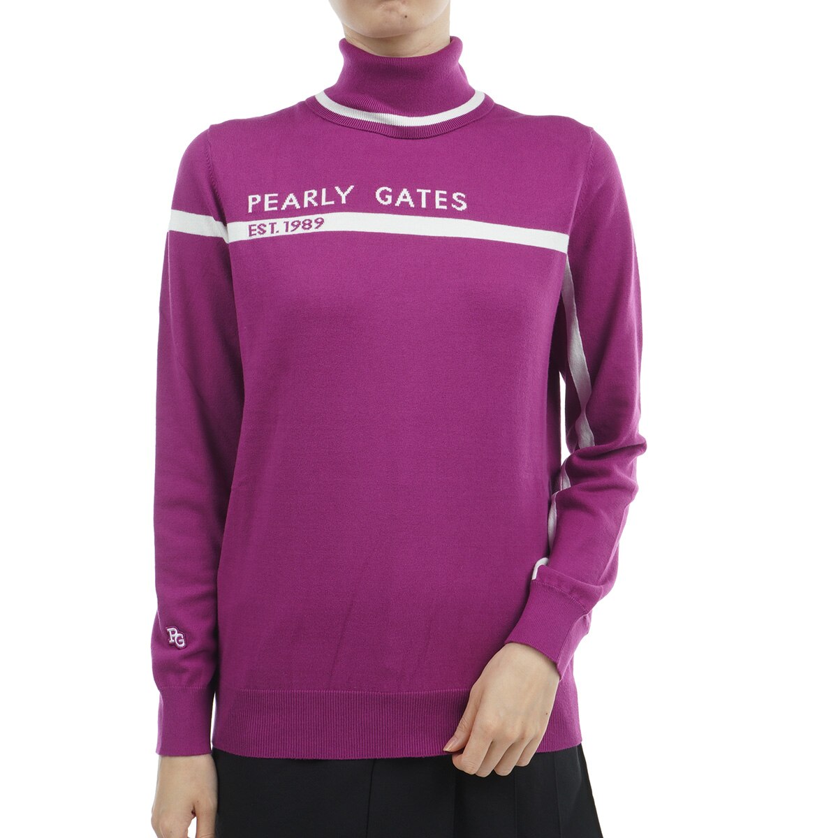 PEARLY GATES ピンク セーター PEARLY GATES パーリーゲイツ セーター ピンク×ブルー ニット