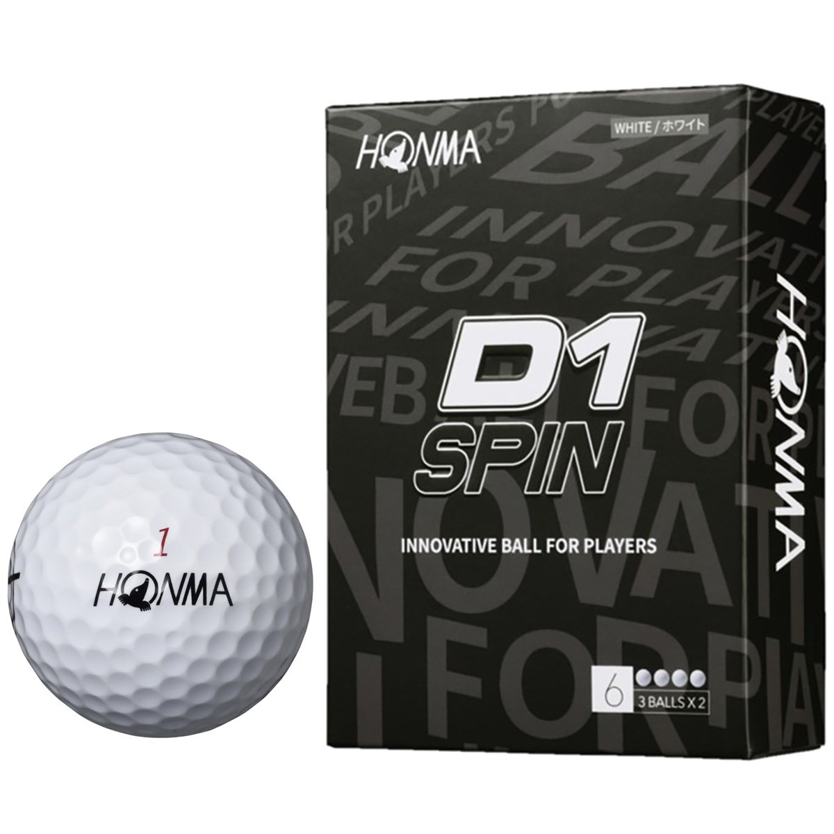 D1 SPIN ボール 半ダース(ボール（新品）)|HONMA(本間ゴルフ) BTH2301