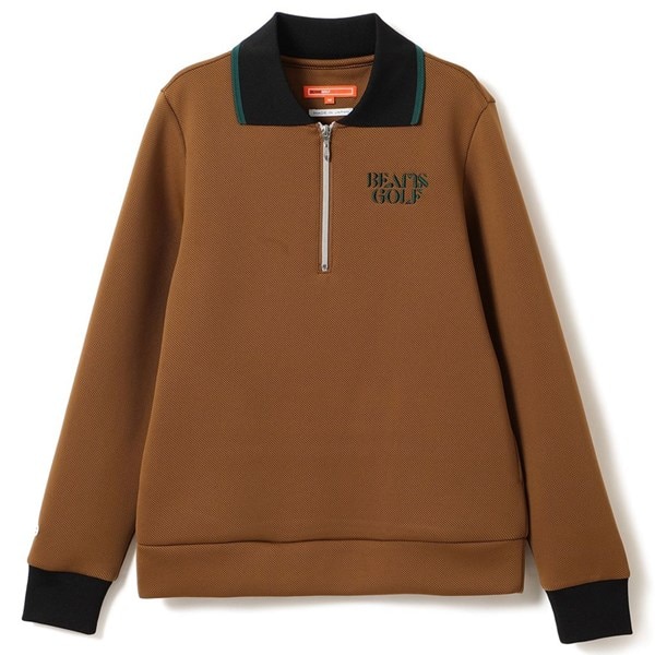 BEAMS GOLF ORANGE LABEL ダンボール ニット ハーフジップ プル  
