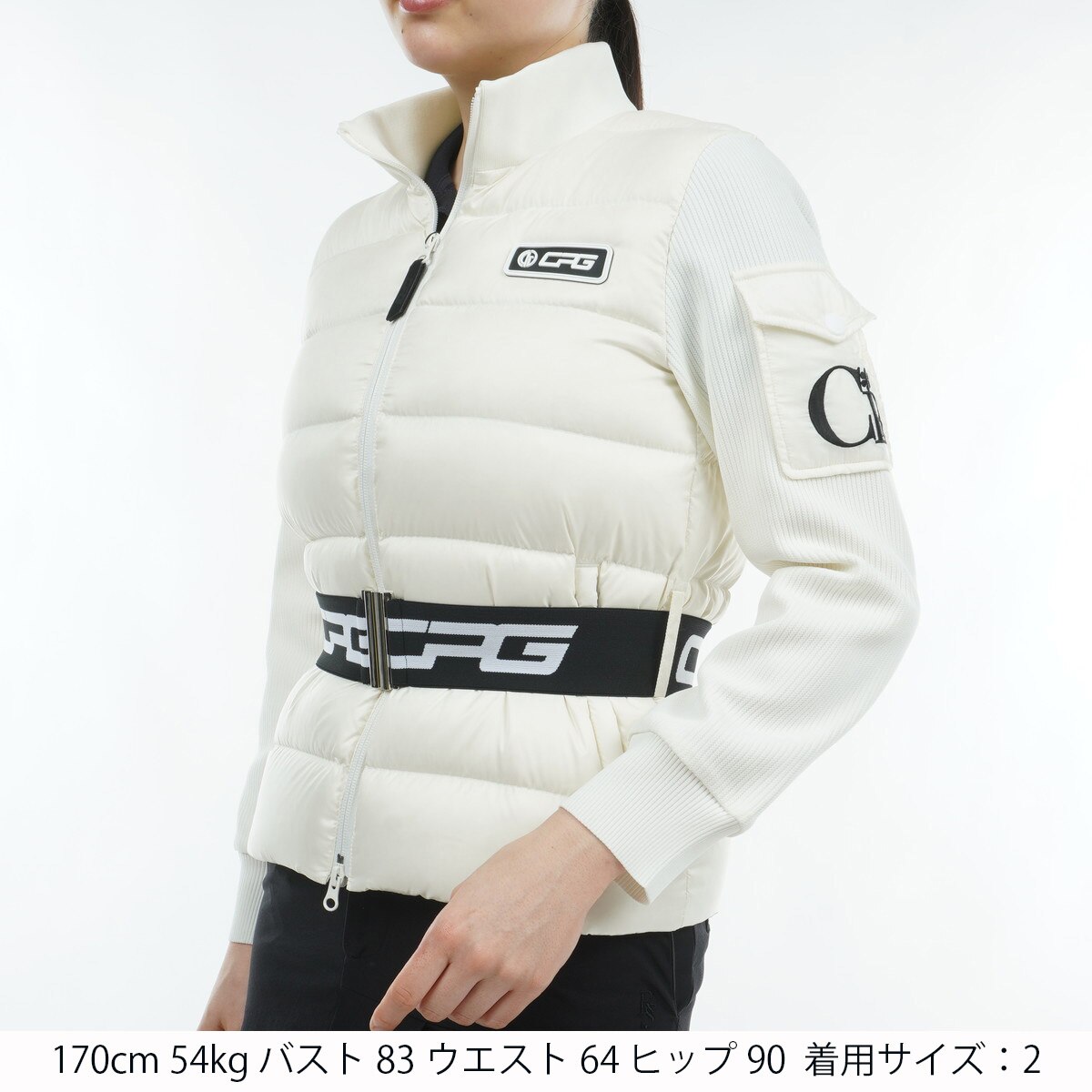 セール・アウトレット】スリーブニットダウンジャケット レディス