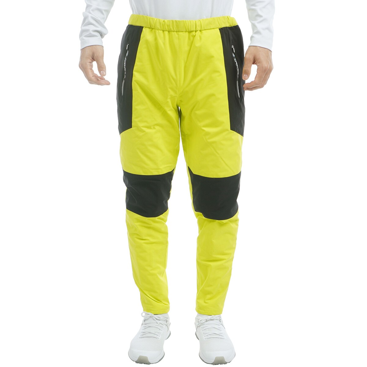 値下　未使用　CPG キルトストレッチパンツ　イエロー セール・アウトレット】キルトステッチ ストレッチパンツ(ロング
