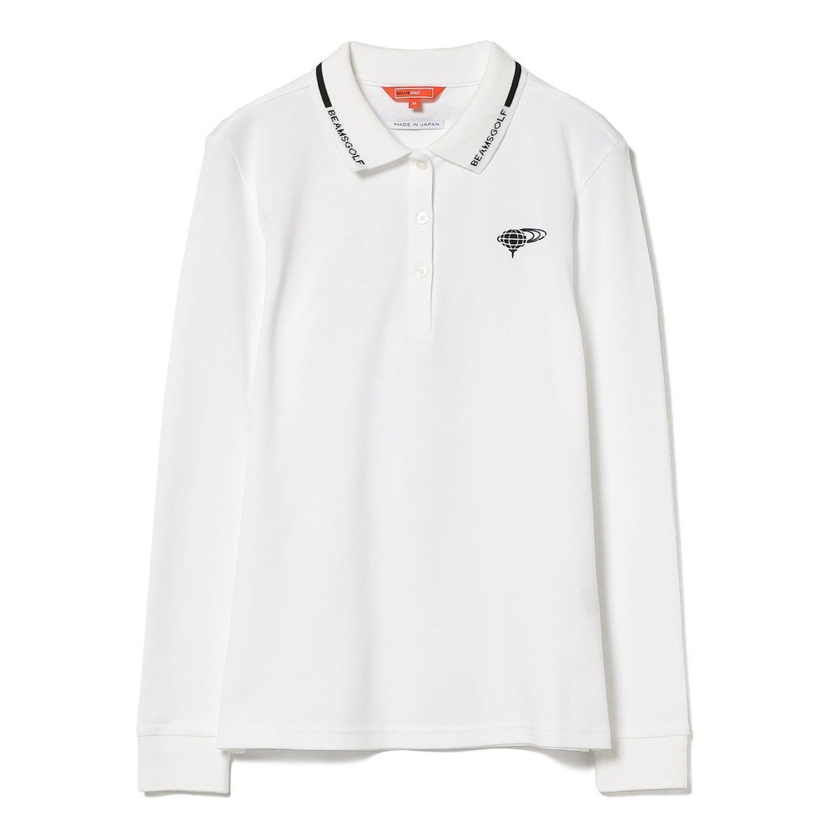 BEAMS GOLF ORANGE LABEL 襟ロゴ 鹿の子 ポロシャツ レディス(長袖