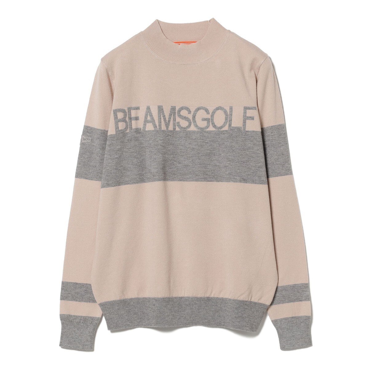 BEAMS GOLF ORANGE LABEL パネルボーダー モックネックニット レディス