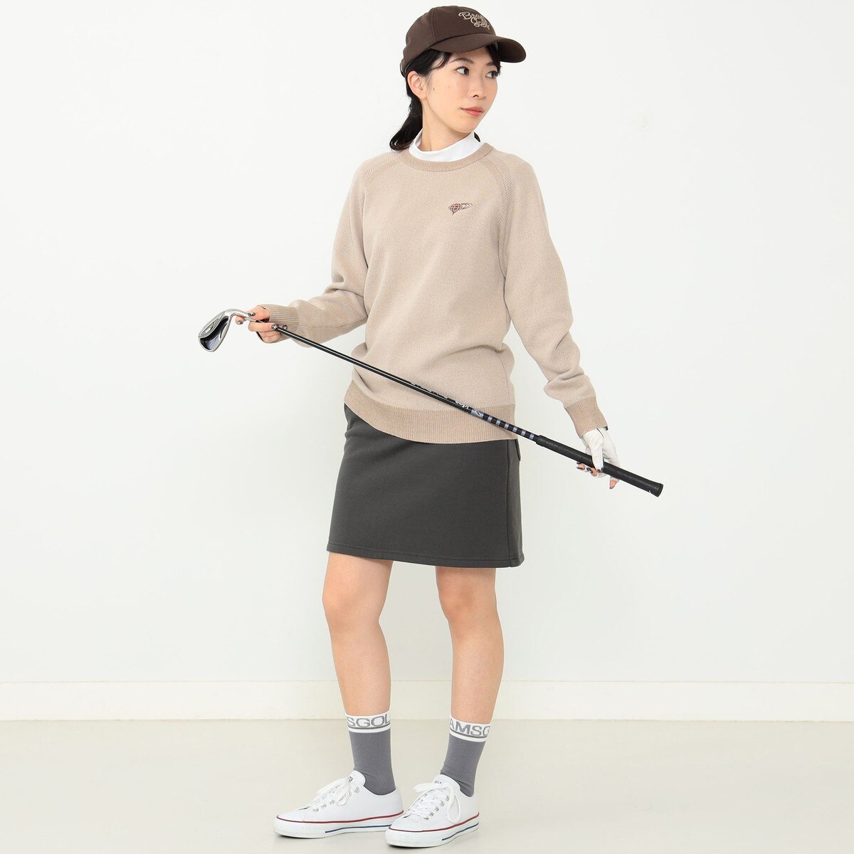 BEAMS GOLF ORANGE LABEL フェードカラー コットンニット レディス