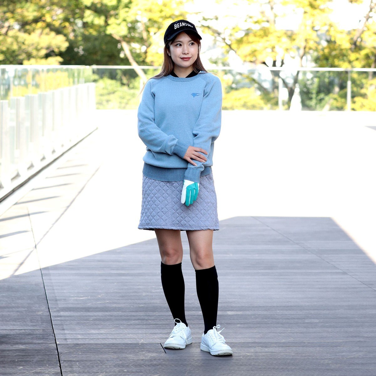 WOMEN〉BEAMS GOLF ORANGE LABEL / フェードカラー コットンニット-