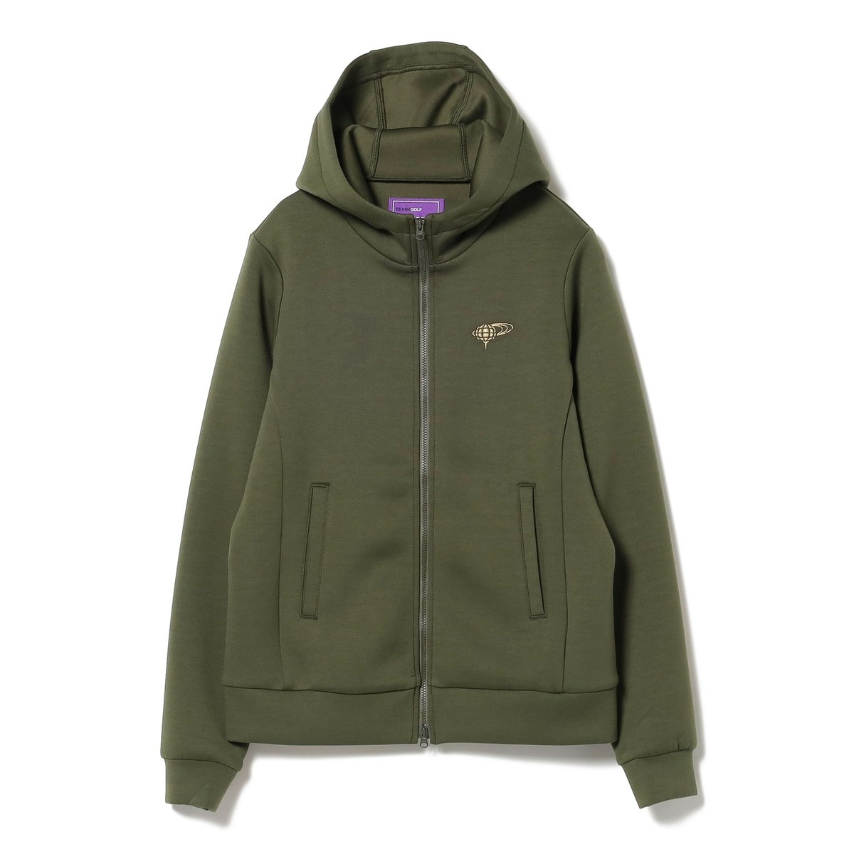 BEAMS GOLF PURPLE LABEL ダンボール フルジップ フーディー レディス