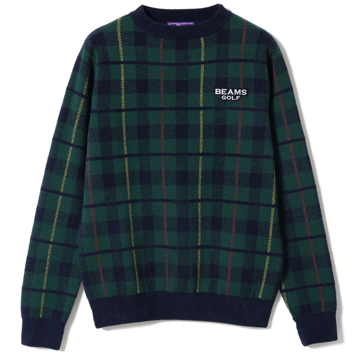 BEAMS GOLF PURPLE LABEL クラシック タータンチェック ニット(中間着